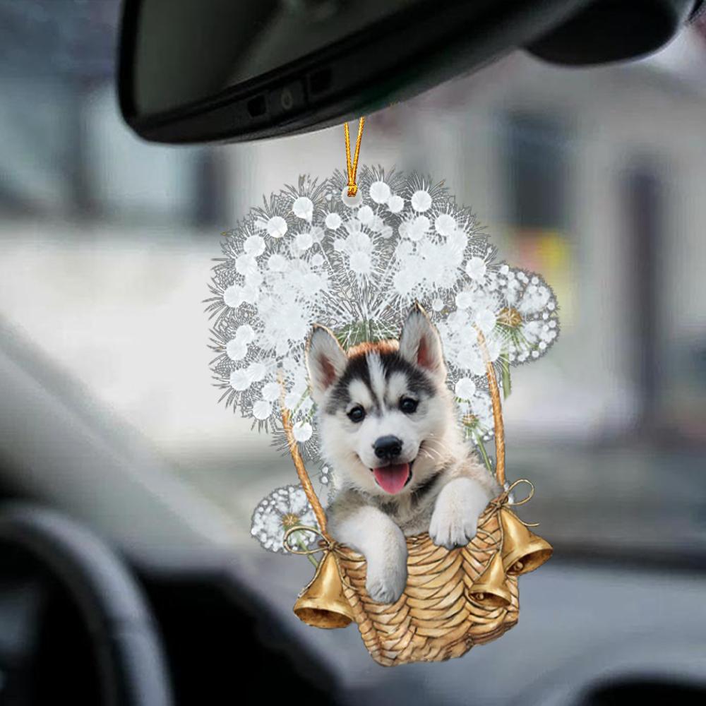 Husky-Dandelion-Two Sided Ornament