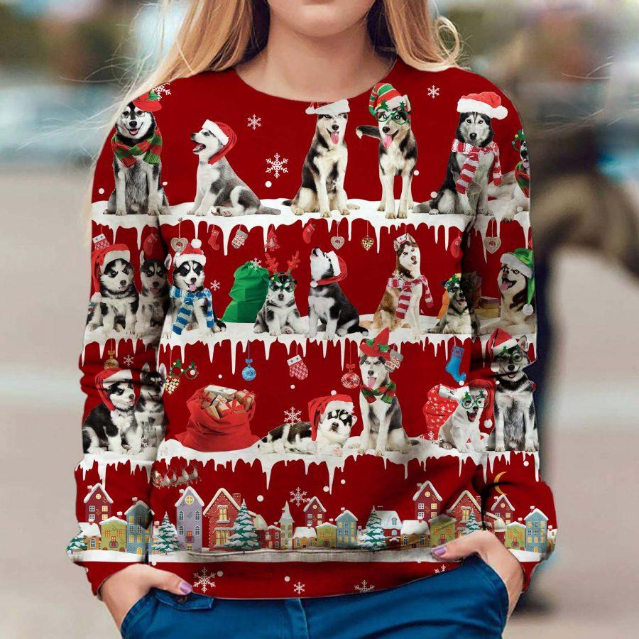 Husky - Snow Christmas - Premium Sweatshirt