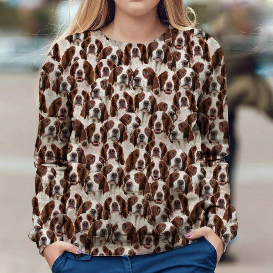 Irish Red and White Setter - Full Face - Premium Sweatshirt
