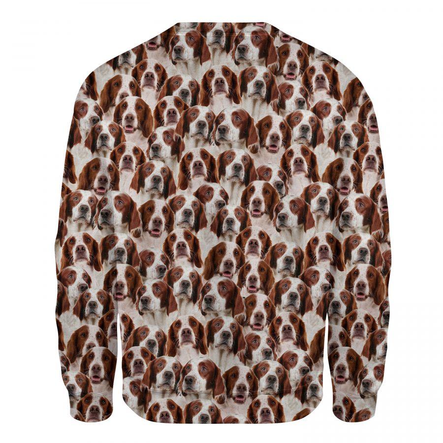 Irish Red and White Setter - Full Face - Premium Sweatshirt