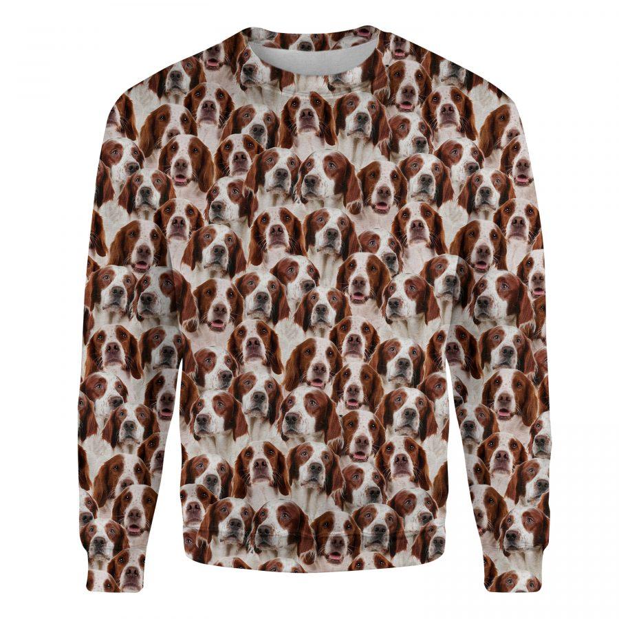 Irish Red and White Setter - Full Face - Premium Sweatshirt