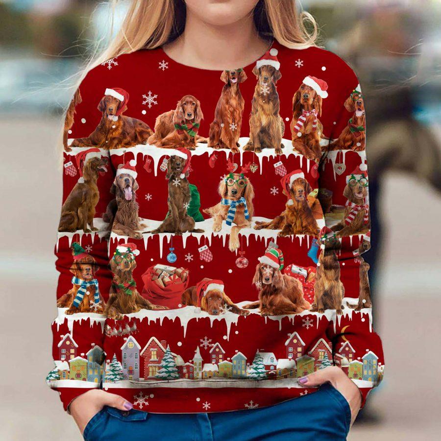 Irish Setter - Snow Christmas - Premium Sweatshirt