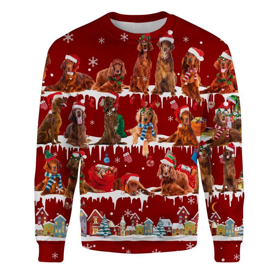Irish Setter - Snow Christmas - Premium Sweatshirt
