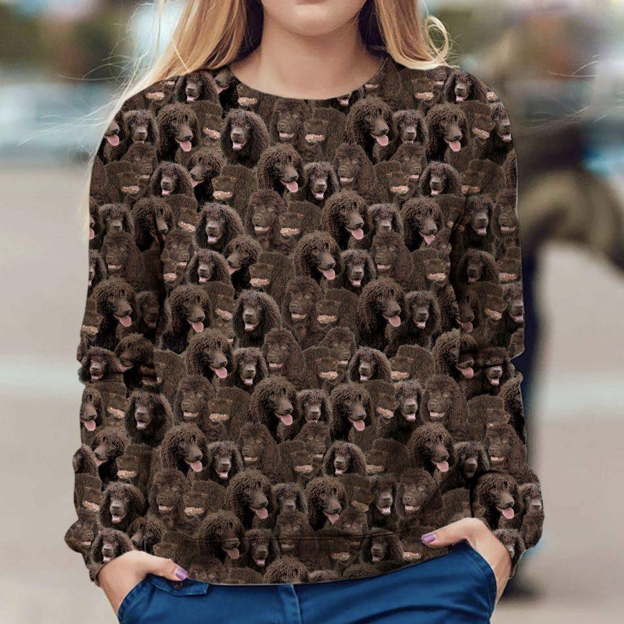 Irish Water Spaniel - Full Face - Premium Sweatshirt