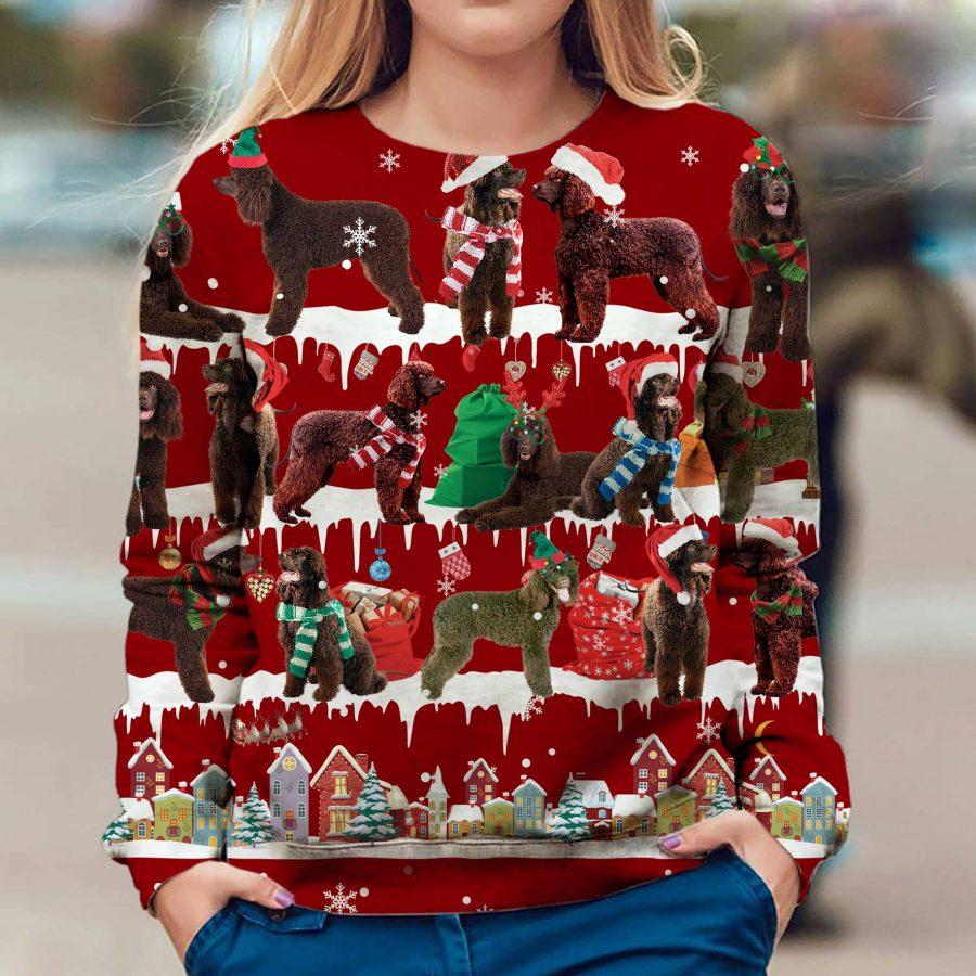 Irish Water Spaniel - Snow Christmas - Premium Sweatshirt