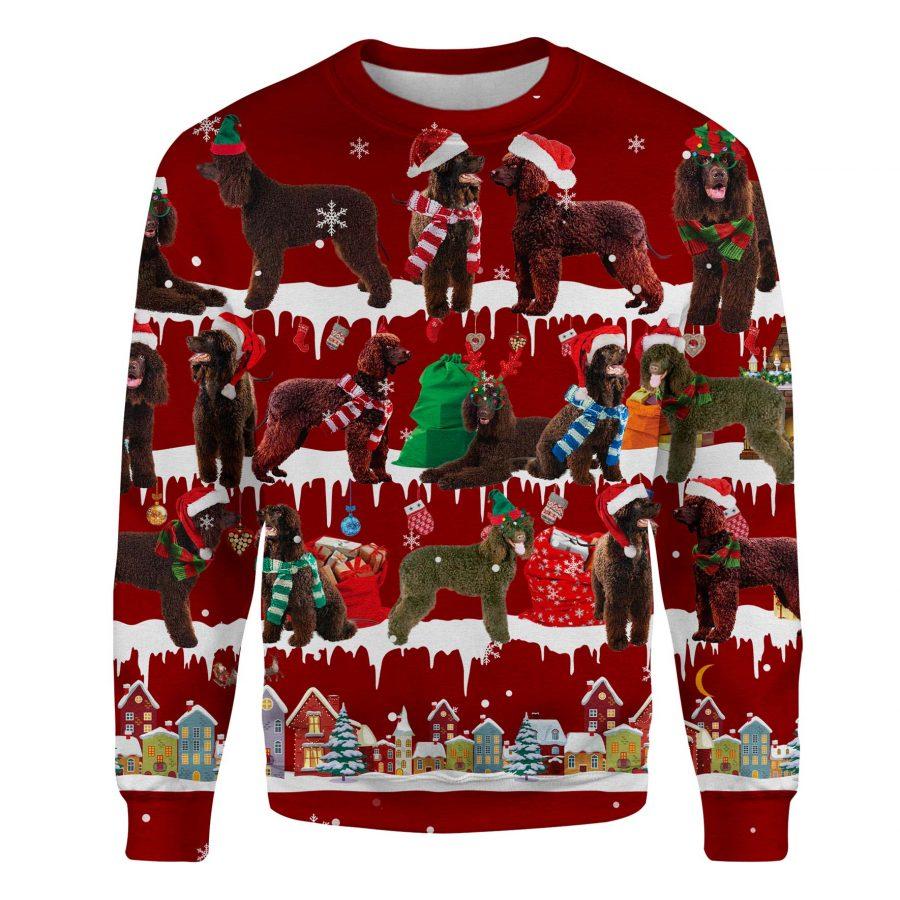 Irish Water Spaniel - Snow Christmas - Premium Sweatshirt