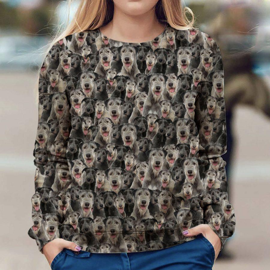 Irish Wolfhound - Full Face - Premium Sweatshirt