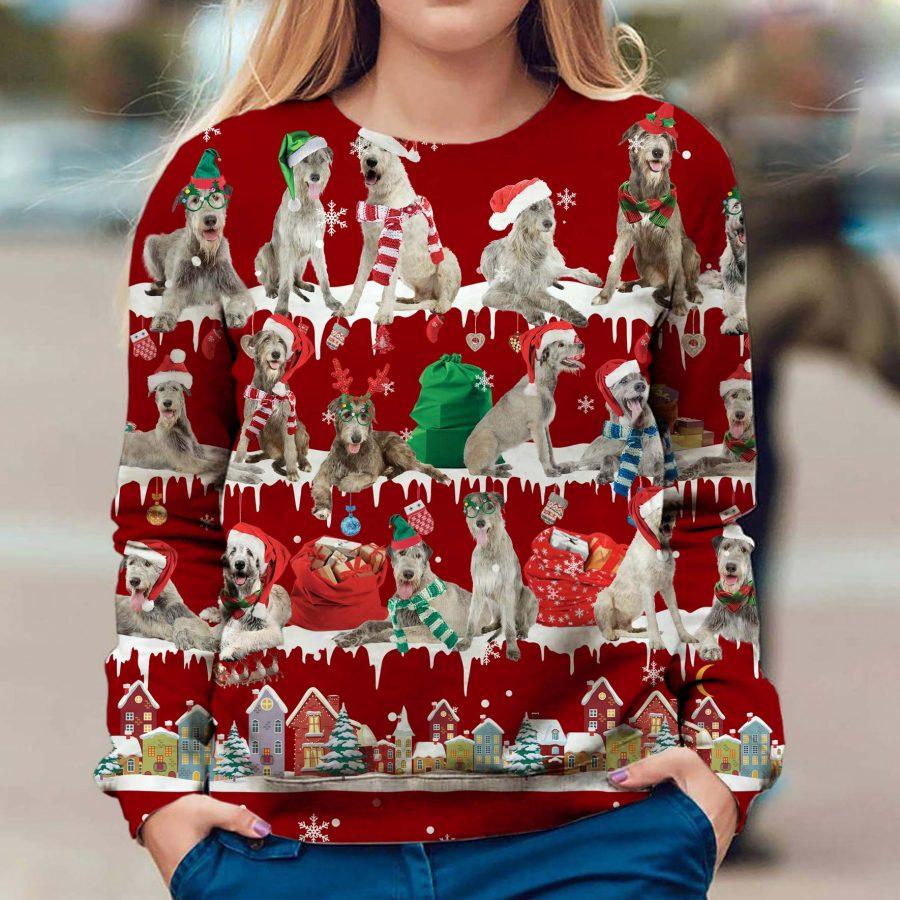 Irish Wolfhound - Snow Christmas - Premium Sweatshirt