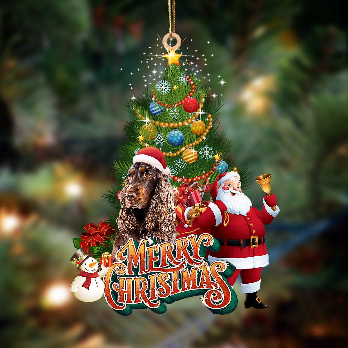 Irish Setter-Christmas Tree&amp;Dog Hanging Ornament