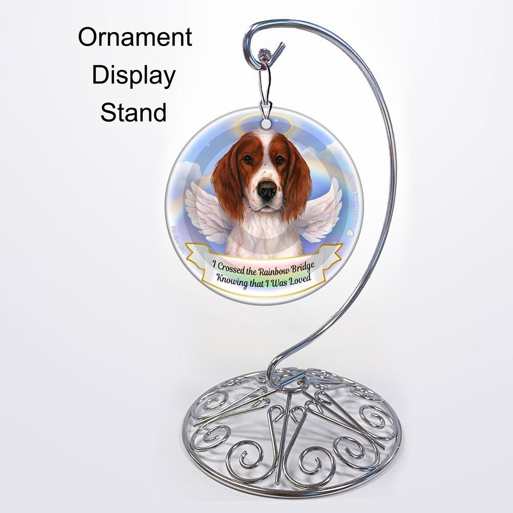 Rainbow Bridge Memorial-Irish Setter Red & White Porcelain Hanging Ornament