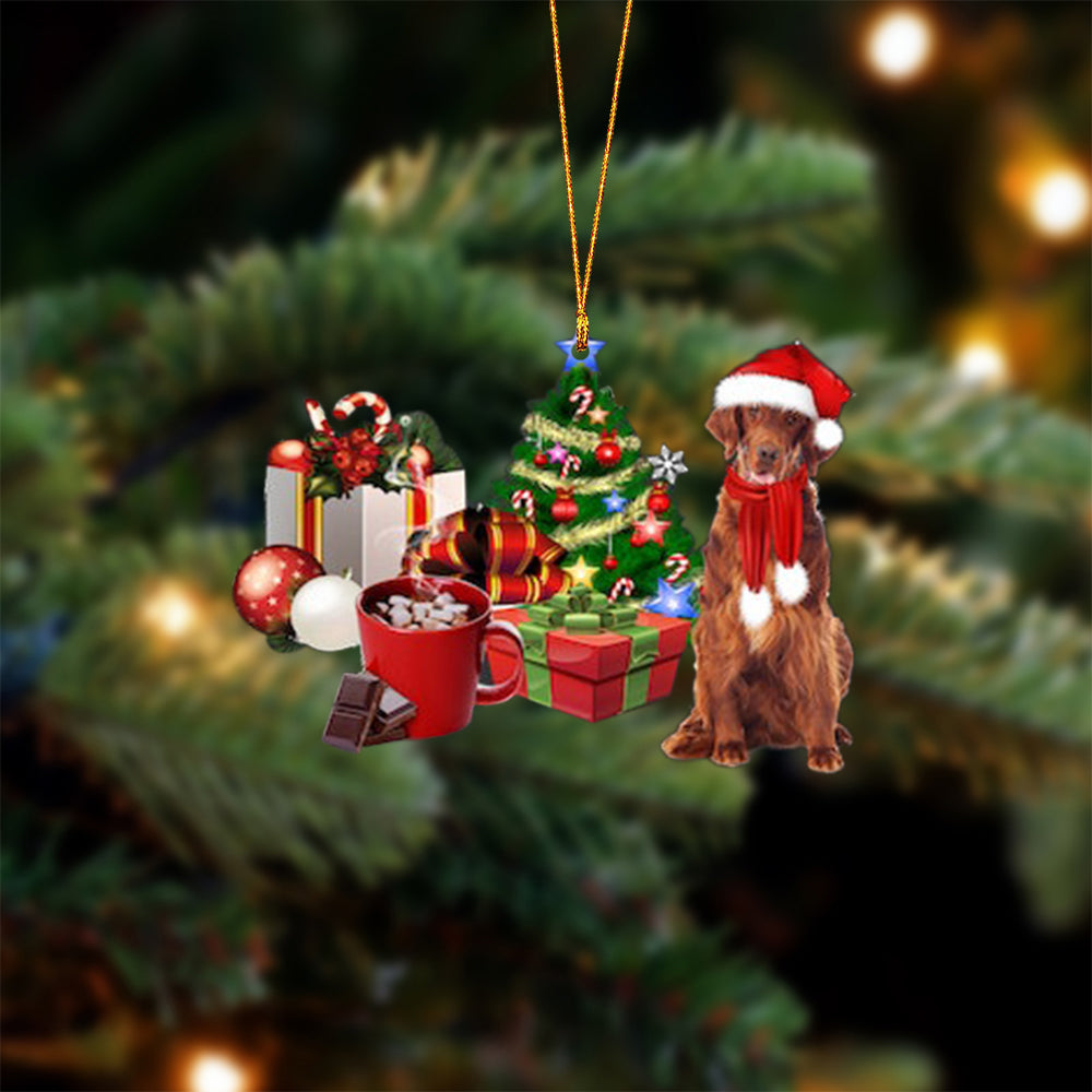 Irish Setter-Christmas girl-Two Sided Ornament