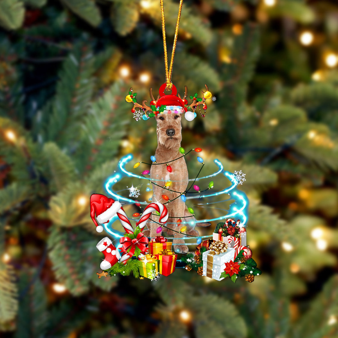 Irish Terrier-Christmas Candy&amp;Gift-Two Sided Ornament