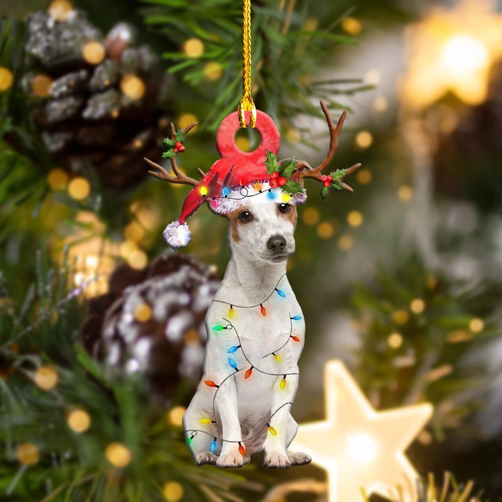 Jack Russell Christmas Shape Ornament