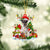 Jack Russell Terrier-Elk & Snowman-Two Sided Ornament