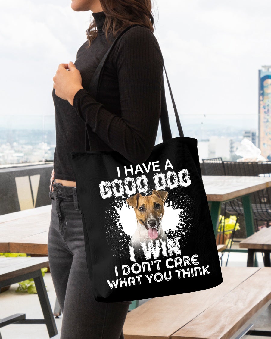 Jack Russell Terrier-I Win Cloth Tote Bag