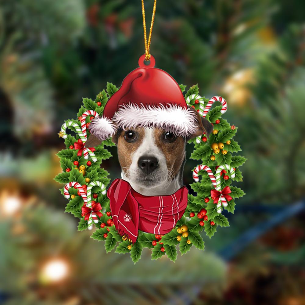 Jack Russell Terrier 1-Xmas Bandana Hanging Ornament