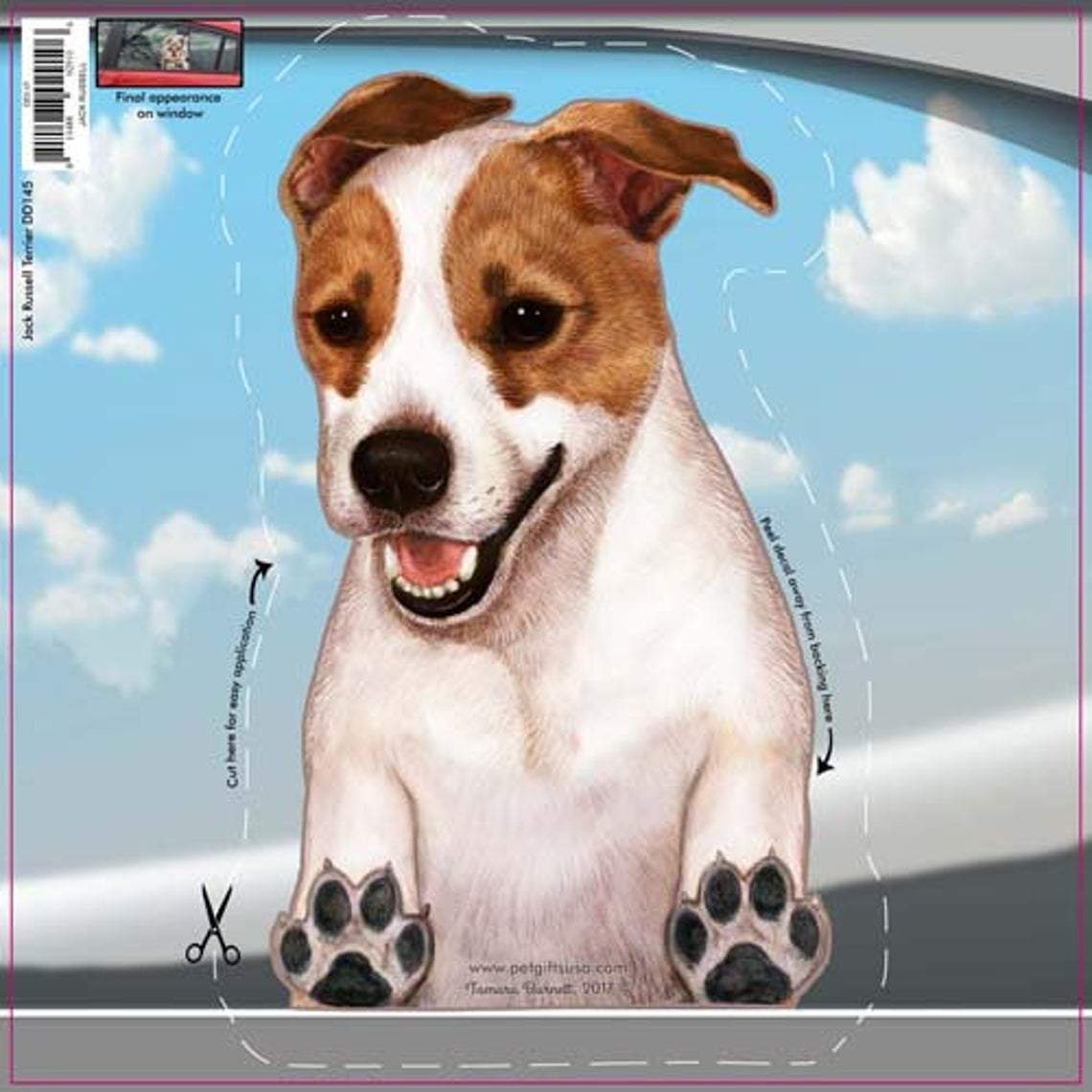 Jack Russell Terrier-On The Move Window Car Sticker