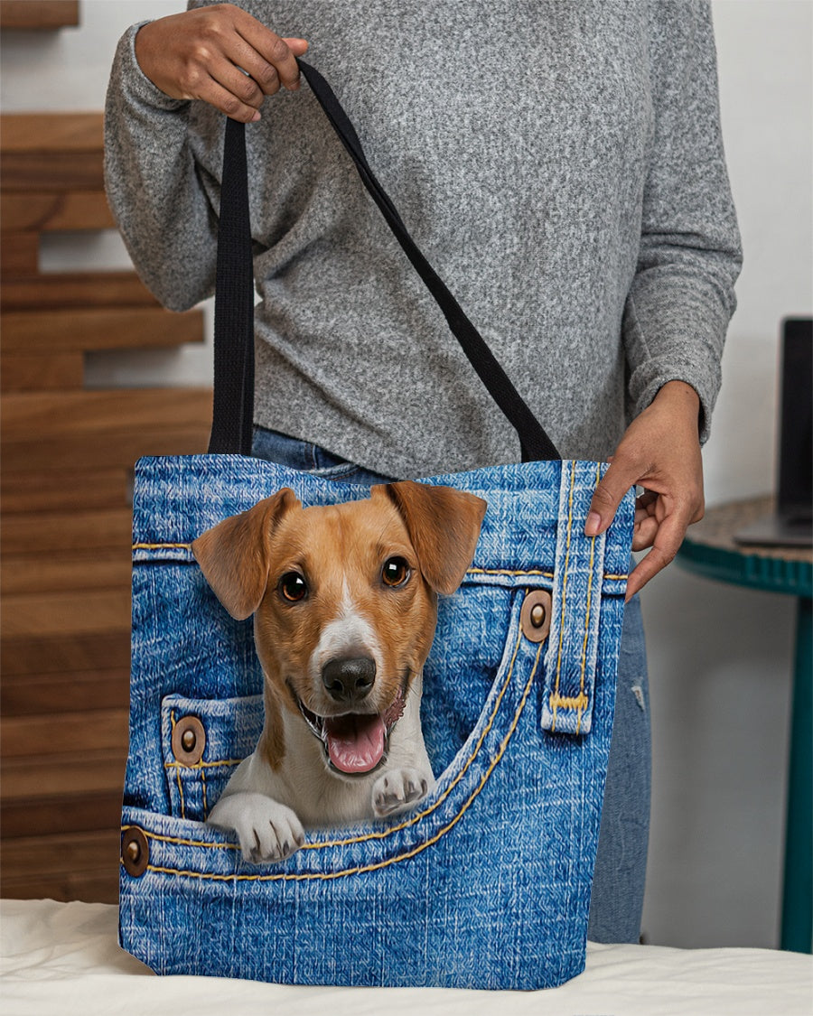 Jack russell terrier-in pocket-Cloth Tote Bag