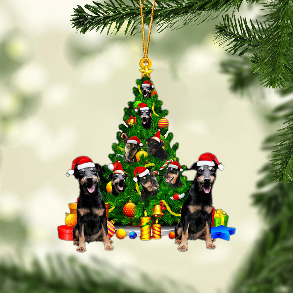Jagdterrier-Xmas Tree&amp;Dog-Two Sided Ornament