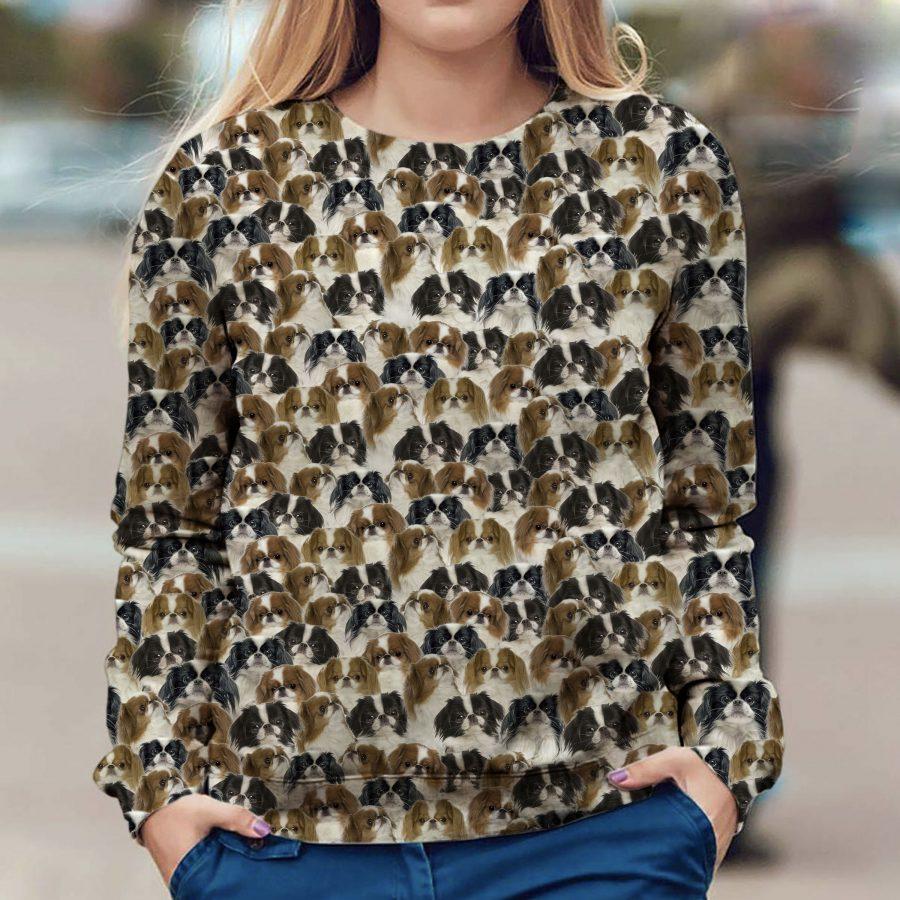 Japanese Chin - Full Face - Premium Sweatshirt