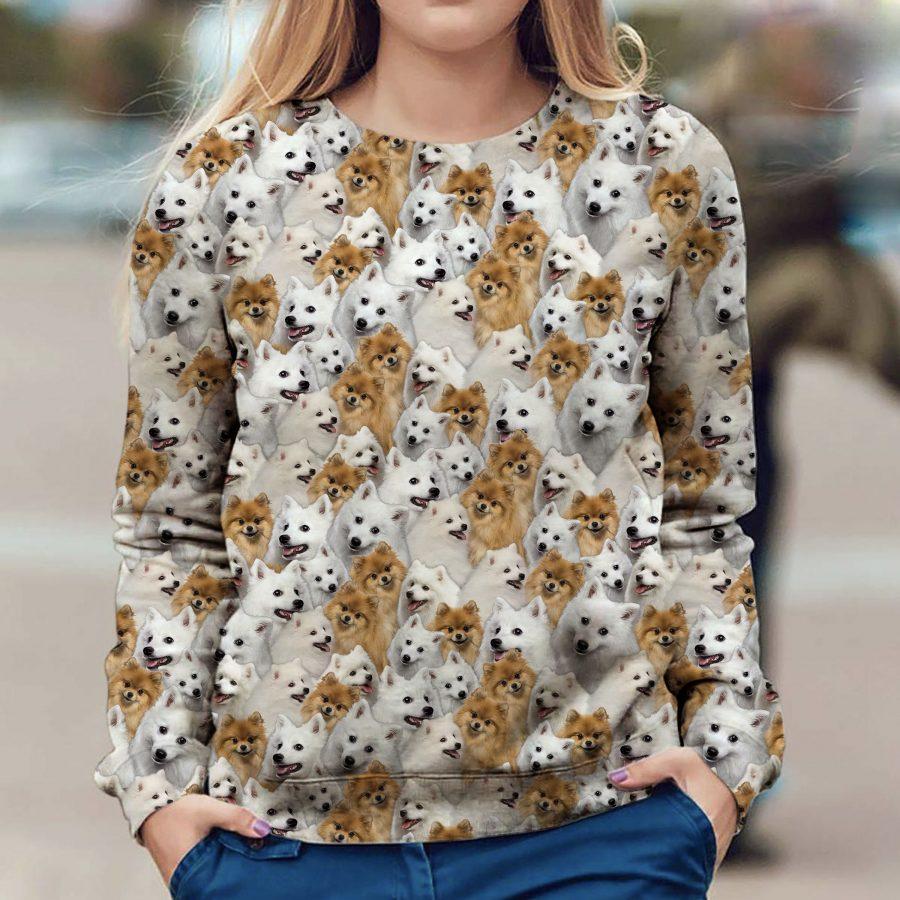 Japanese Spitz - Full Face - Premium Sweatshirt
