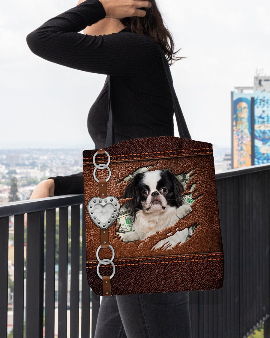 Japanese Chin-Let Me Go Out -Cloth Tote Bag