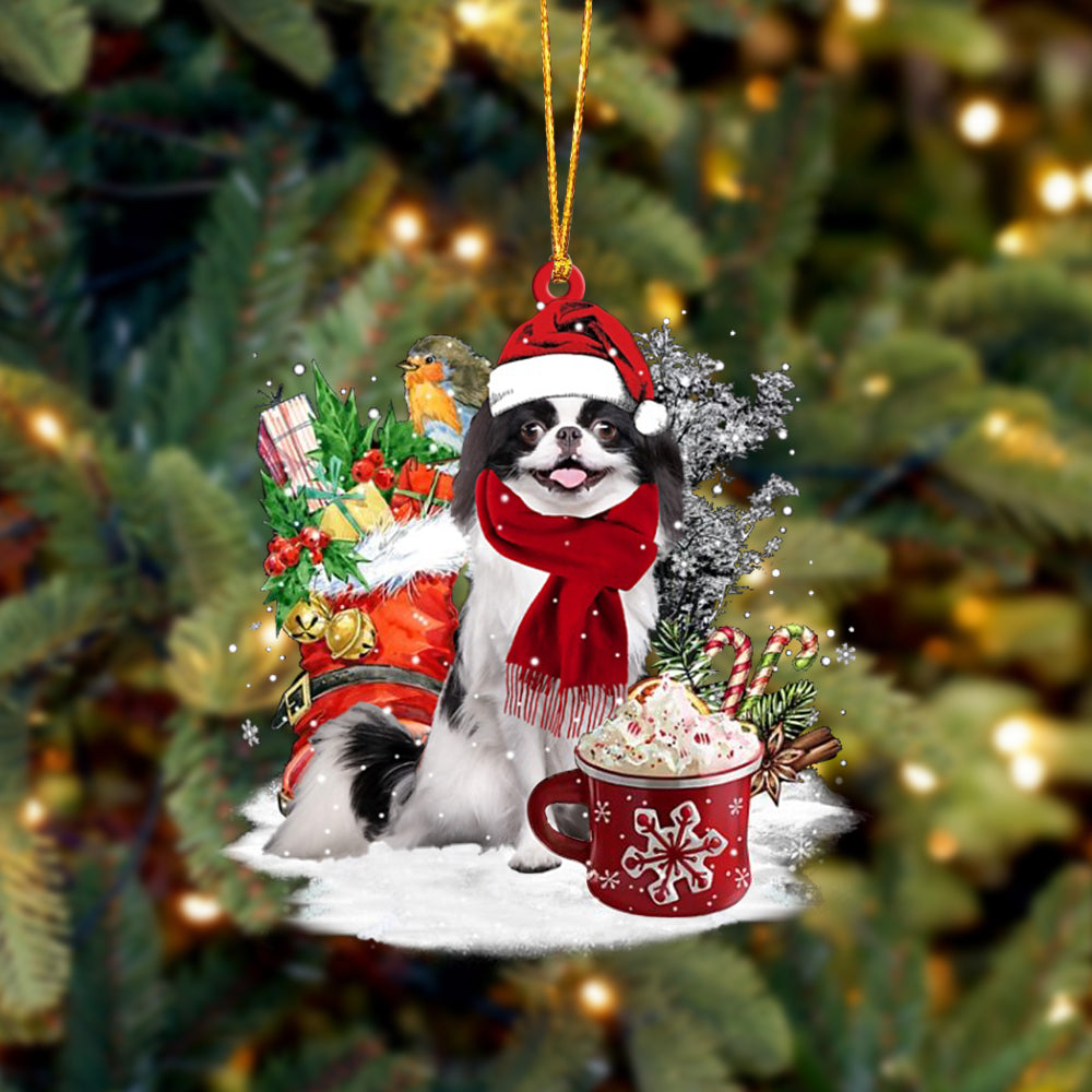 Japanese Chin 2-Winter Cup-Two Sided Ornament