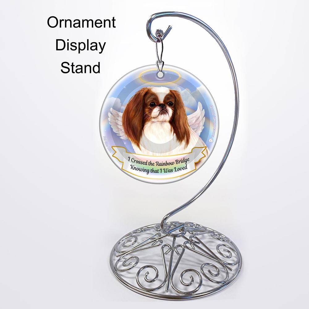 Rainbow Bridge Memorial-Japanese Chin Red & White Porcelain Hanging Ornament