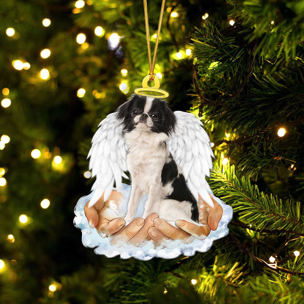 Japanese Chin-In The Hands Of God Xmas-Two Sided Ornament