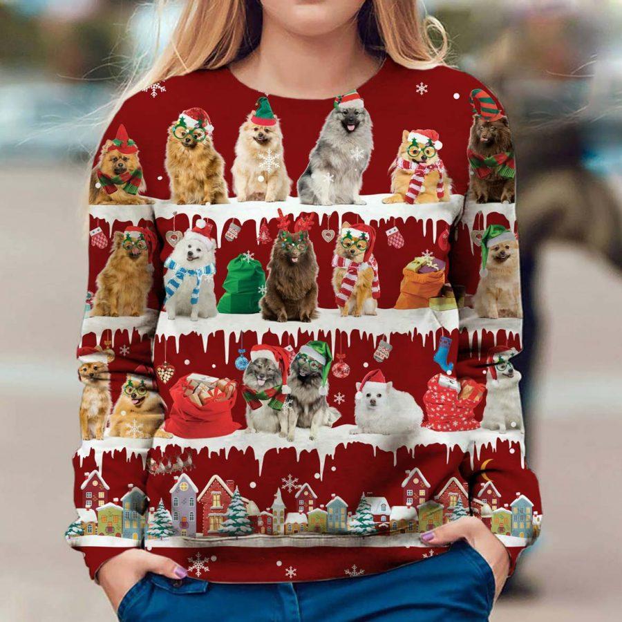 Keeshond - Snow Christmas - Premium Sweatshirt