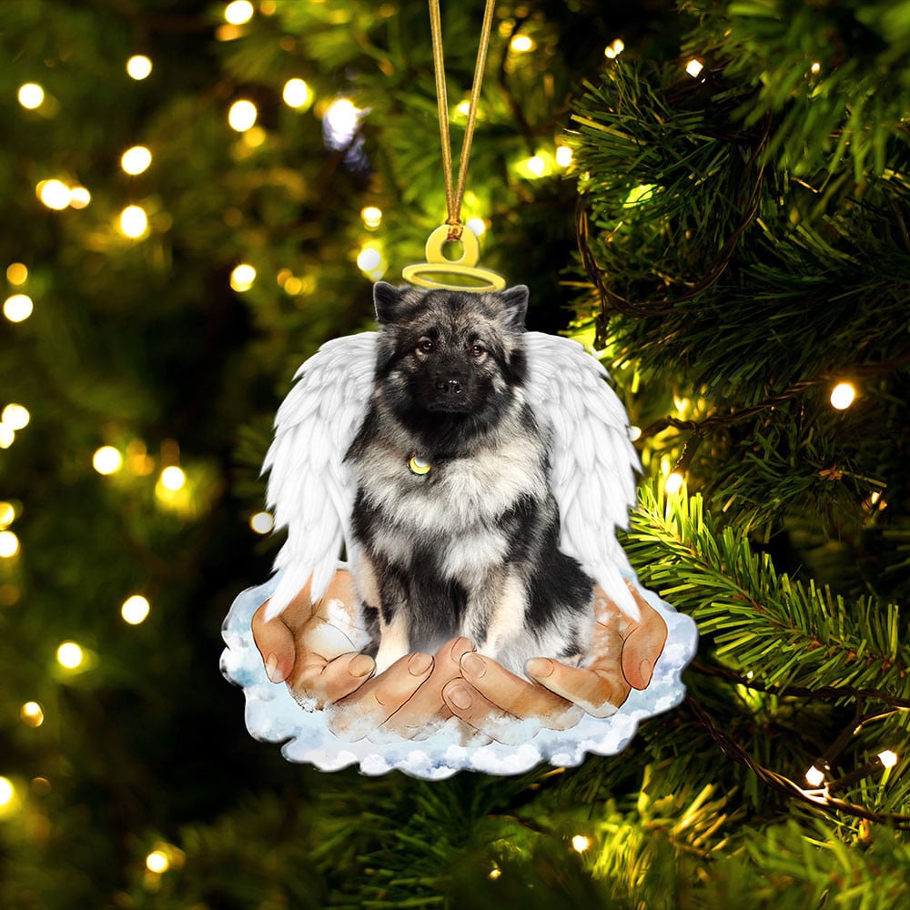 Keeshound-In The Hands Of God Xmas-Two Sided Ornament