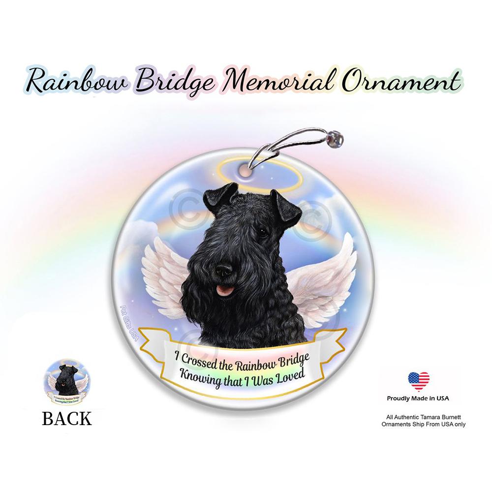 Rainbow Bridge Memorial-Kerry Blue Terrier Porcelain Hanging Ornament