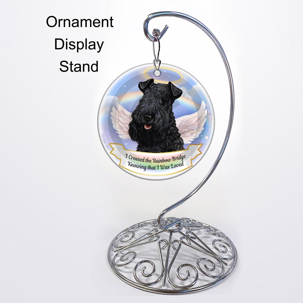 Rainbow Bridge Memorial-Kerry Blue Terrier Porcelain Hanging Ornament