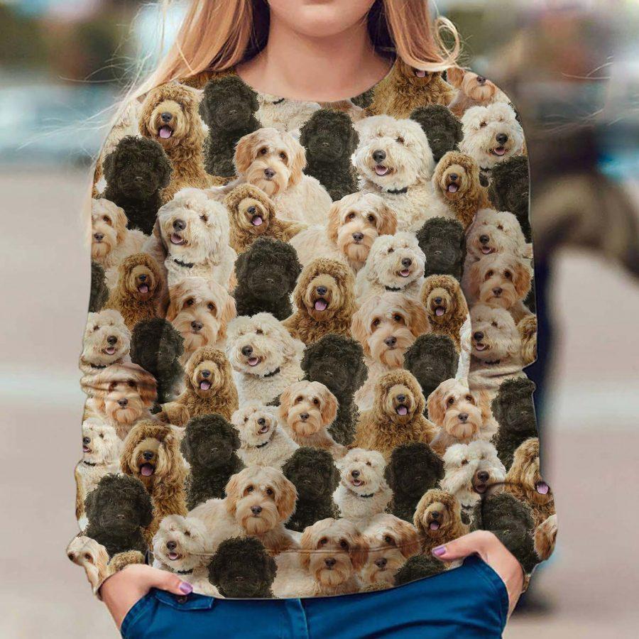 Labradoodle - Full Face - Premium Sweatshirt