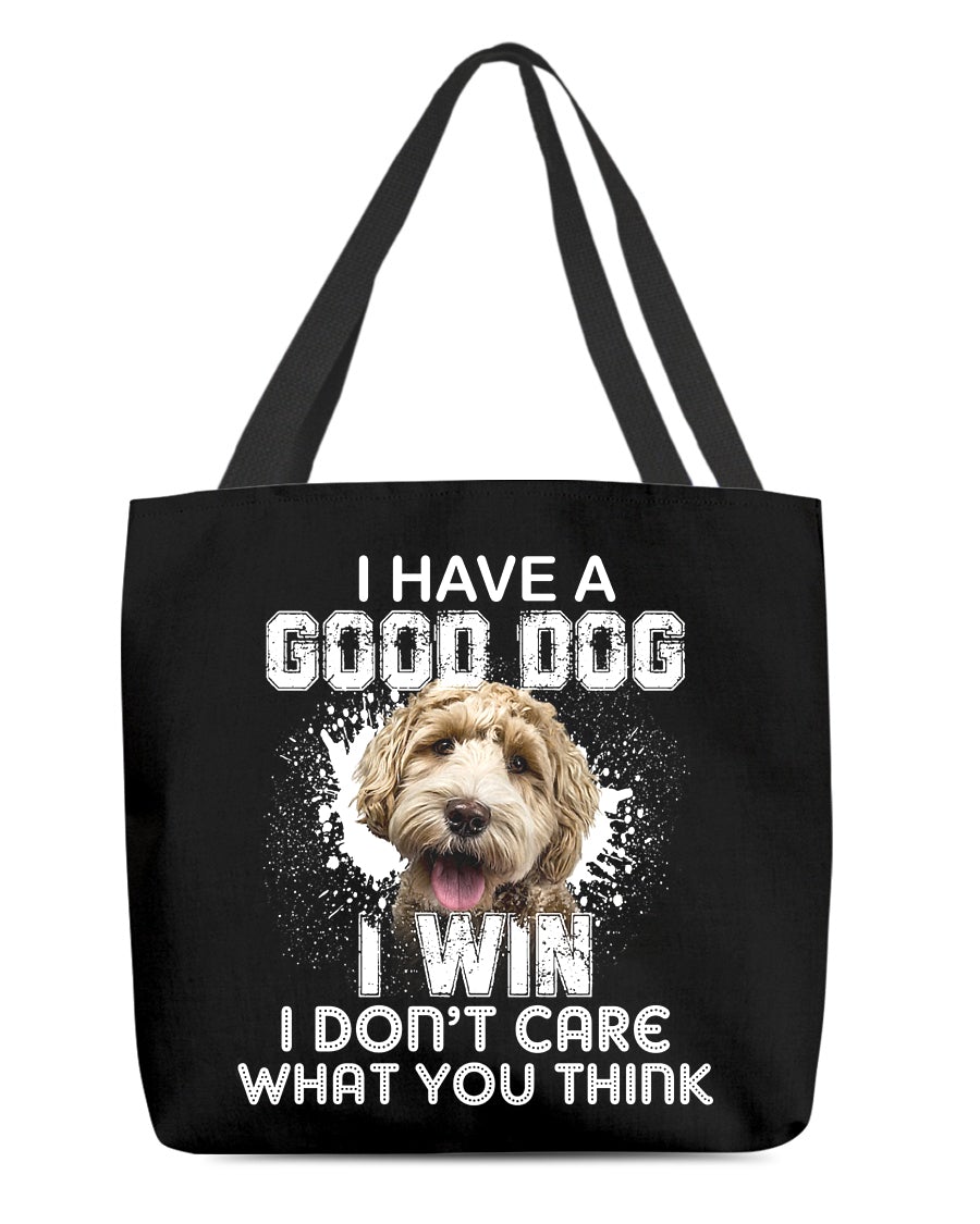 Labradoodle-I Win Cloth Tote Bag