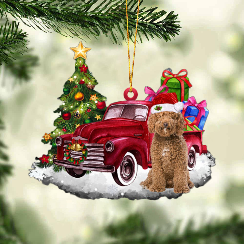 Labradoodle Tis The Season Two Sided Ornament