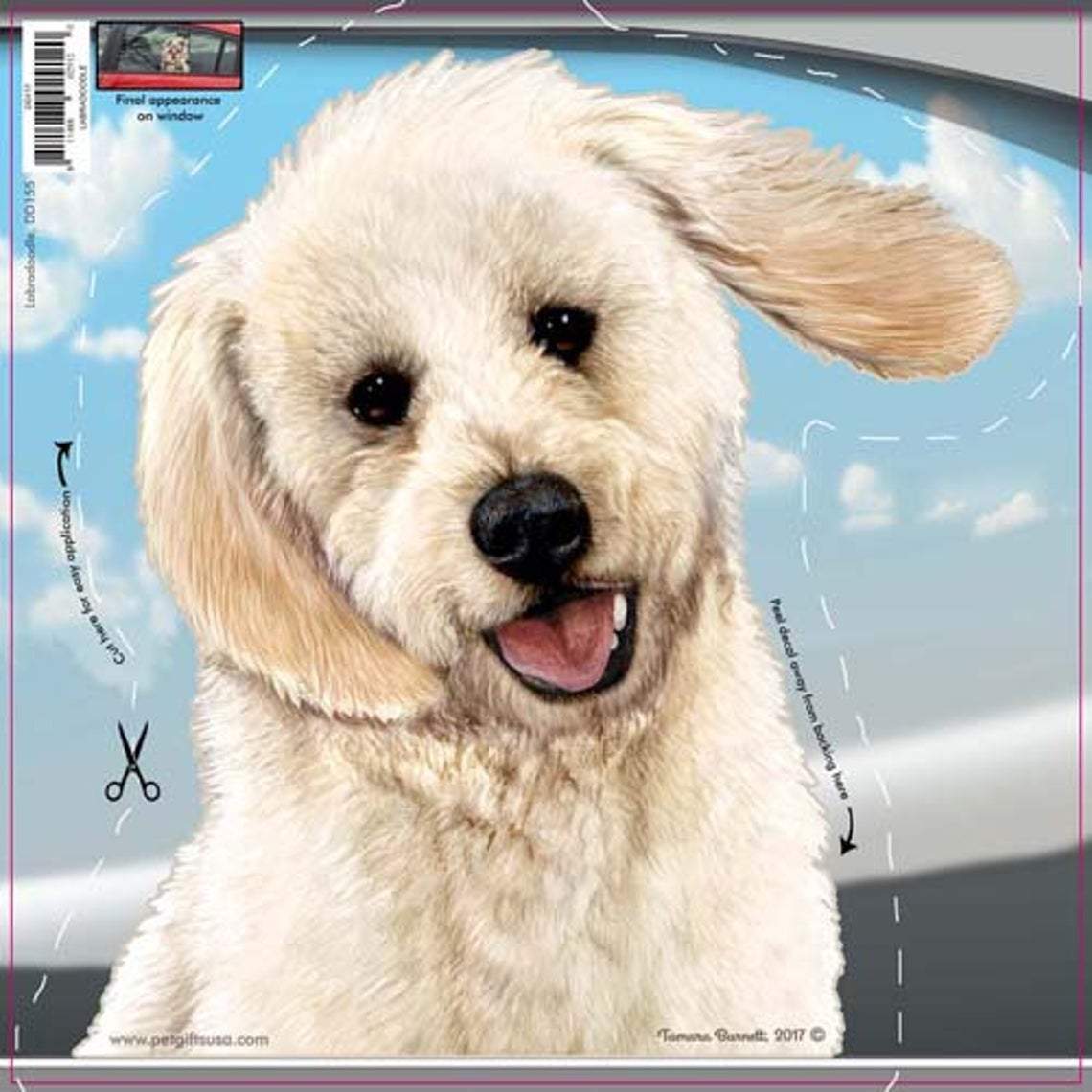 Labradoodle-On The Move Window Car Sticker