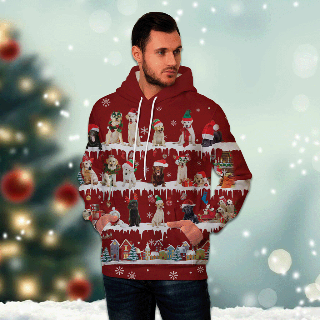 Labrador - Snow Christmas - 3D Hoodie