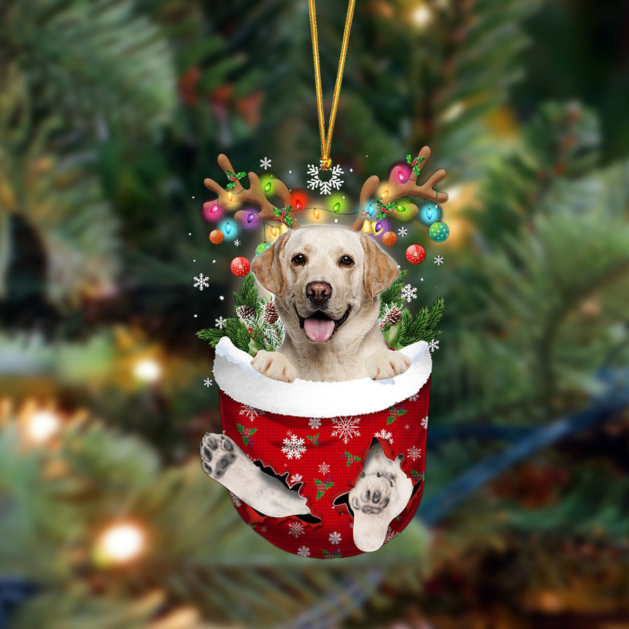 Labrador-In Christmas Pocket Two Sides Ornament