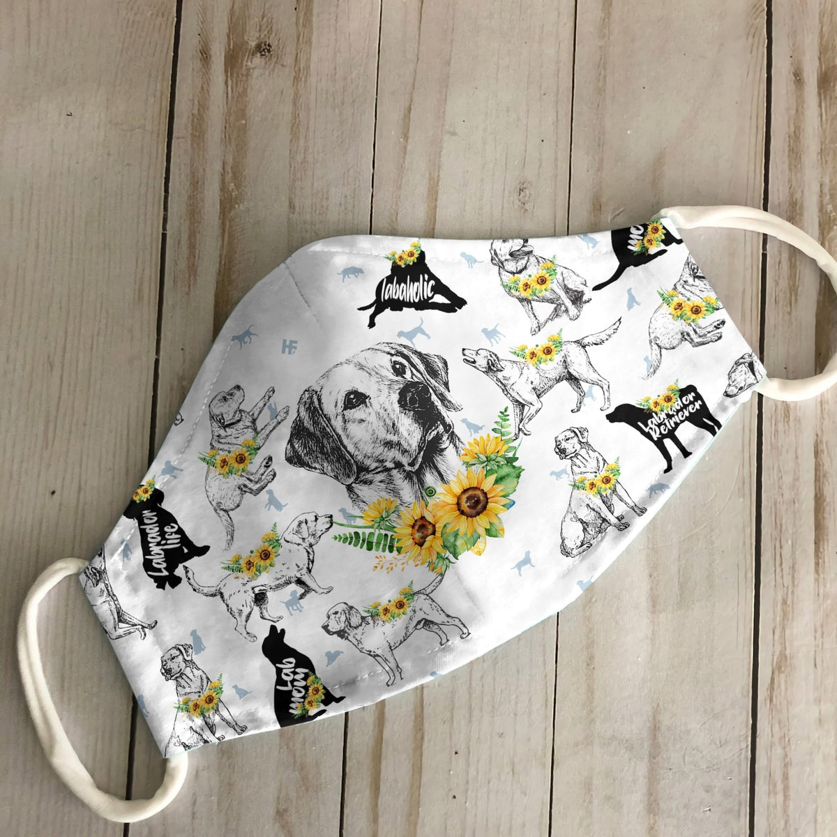 Labrador Retriever Sunflower EZ07 0107 Face Mask