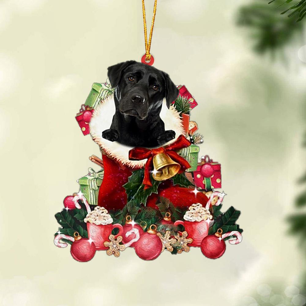 Labrador 1-Red Boot Hanging Ornament