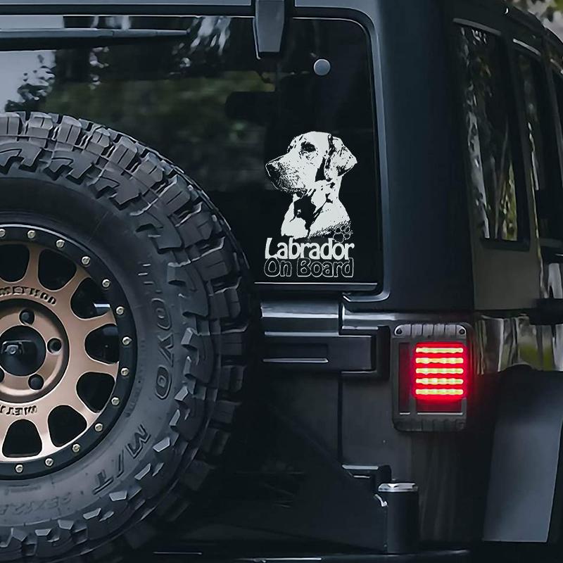 Labrador2 on Board-Car Window Sticker-Dog Sign Decal
