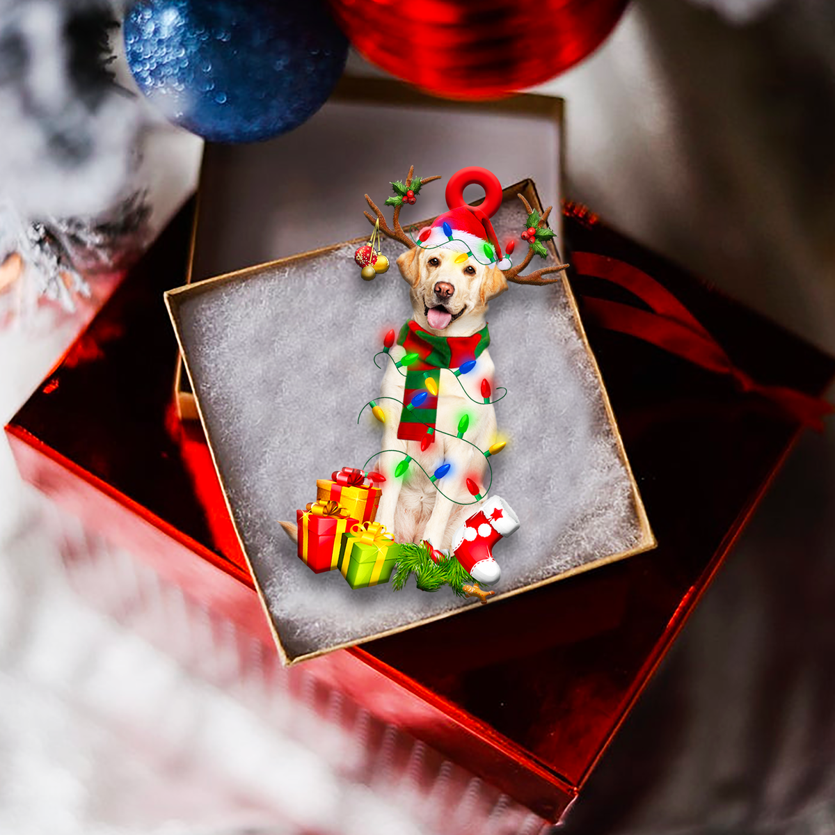 Labrador Christmas Shape Ornament