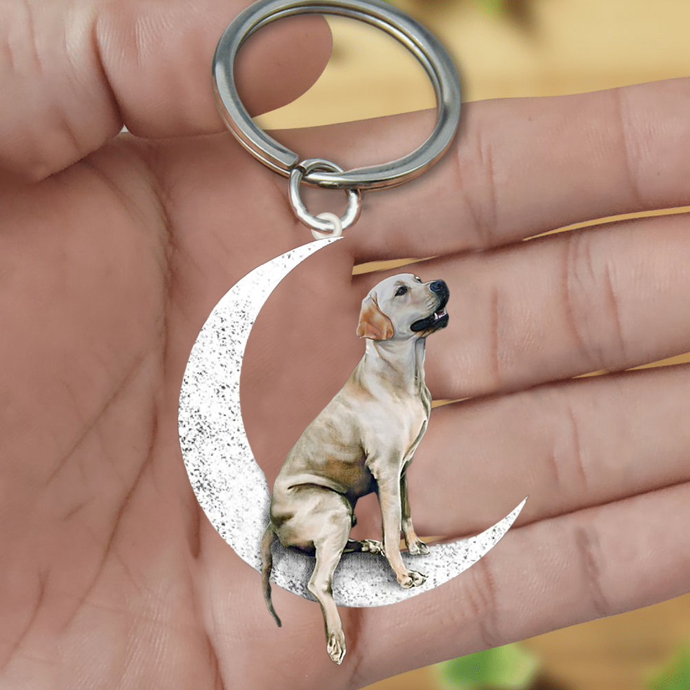 Labrador Retriever-Sit On The Moon Keychain