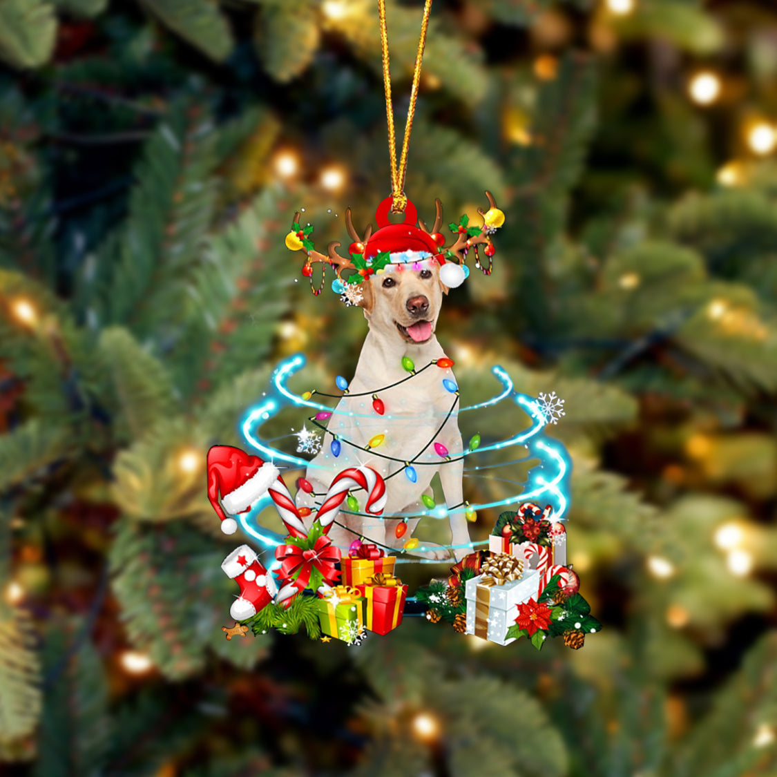 Labrador Retriever 1-Christmas Candy&amp;Gift-Two Sided Ornament