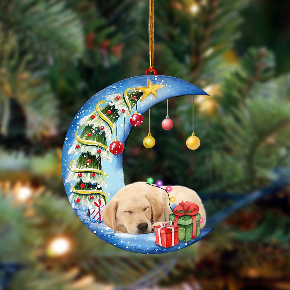 Labrador Retriever 1-Sleep On The Moon Christmas Two Sided Ornament