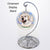 Rainbow Bridge Memorial-Labrador White (English) Porcelain Hanging Ornament