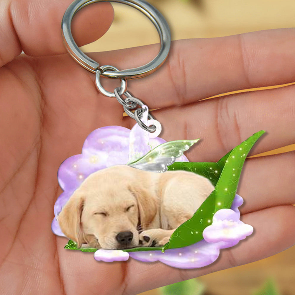 Labrador retriever (2)-Sleep On Fallen Leaves Flat Acrylic Keychain