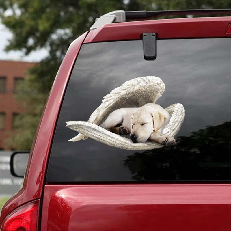 Labrador retriever-sleeping angel CAR STICKER