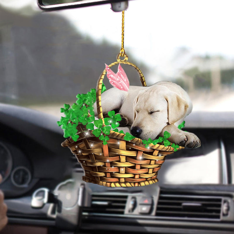 Labrador retriever-Sleeping Lucky Fairy-Two Sided Ornament